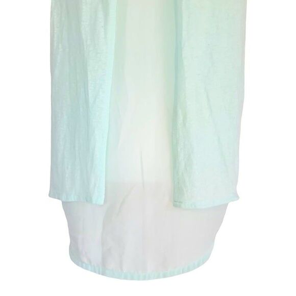 Womens L Gap Lightweight Spring-Ready Sleeveless Mint Green Keyhole Button Back - Picture 4 of 9